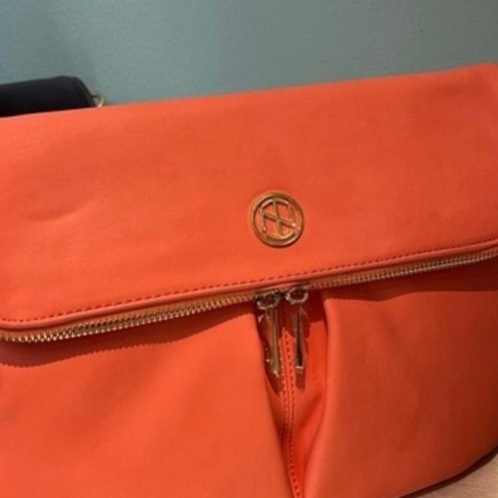 Tracy Negoshian Larger clutch bag-Coral